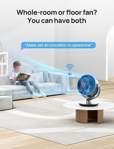 Miniatura 4 de Dreo Ventiladores inteligentes para dormitorio con control remoto (DR-HAF004S) Ventilador de pedestal con control remoto (PolyFan 513S)