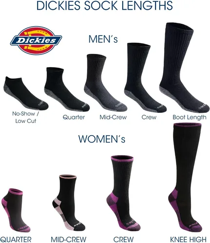 Miniatura 6 de Dickies Men's Dri-tech Original Moisture Control Crew Socks, Available in M-xxl (6, 12, 18 Pairs)