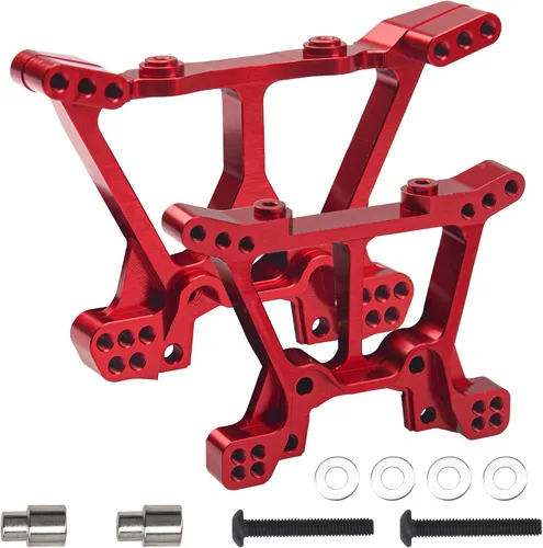 Miniatura 7 de Piezas de actualización de torre de choque delantera y trasera de aleación de aluminio compatibles con 1/10 Traxxas Slash 4x4 4WD RC Car Reemplazo