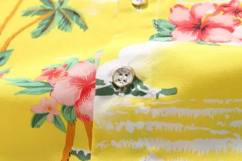 Miniatura 5 de SSLR Camisa hawaiana para niños grandes, camisa hawaiana para niños, camisa de flamencos, camisa Luau de manga corta para niños