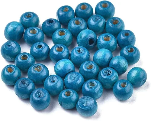 Miniatura 27 de Craftdady 200 cuentas espaciadoras redondas de madera natural negra de 0.394 pulgadas (0.394 in), cuentas sueltas para manualidades, joyería