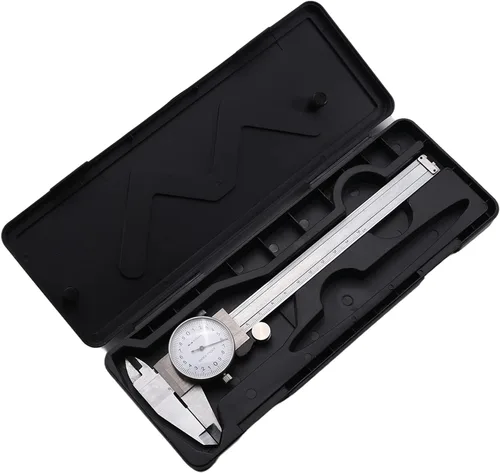 Miniatura 9 de Utoolmart Vernier Pinza 5.906 in X 0.001 in Acero al carbono endurecido herramienta de medición de pinza cromada para mediciones de precisión