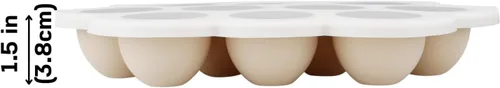 Miniatura 5 de PandaEar Paquete de 3 bandejas de silicona para congelador de alimentos para bebés con tapas, 10 porciones pequeñas por bandeja