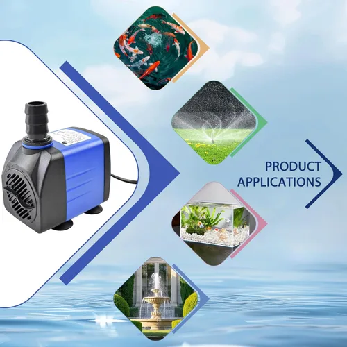 Miniatura 7 de CHANCS Bomba de agua sumergible 10W 158GPH AC 110V FishTank Bomba 4.1ft High Liftfor acuario hidroponía 10W x 600L/H