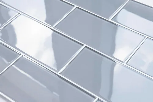 Miniatura 3 de Azulejos de vidrio para despegar y pegar, loseta en muro de pared de cocina, azulejos de vidrio autoadhesivos de metro (5 hojas, 5 pies cuadrados)