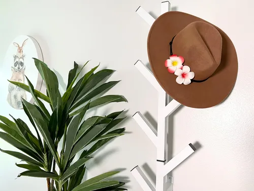 Miniatura 3 de Premium Racks - Perchero para abrigo y sombrero, diseño moderno, montado en la pared, elegante, blanco
