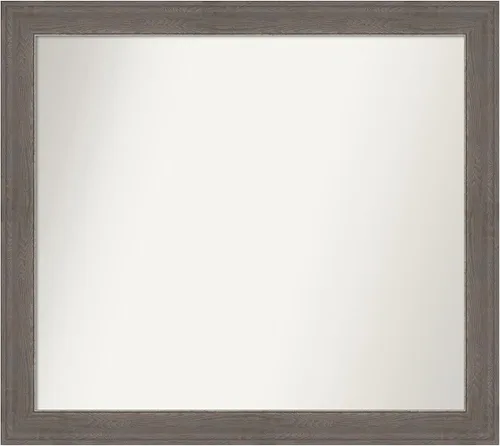 Miniatura 237 de Amanti Art Espejo de pared personalizado no biselado (24.5 x 24.5 pulgadas), marco gris marrón alta, varios tamaños personalizados, espejo de baño