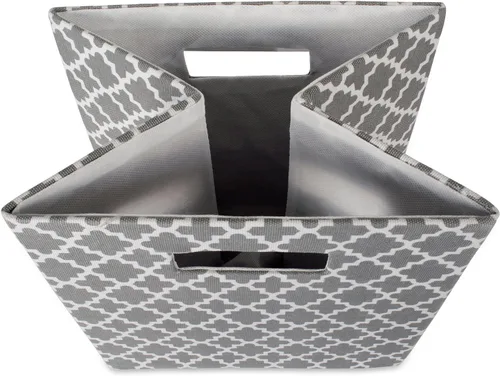 Miniatura 5 de DII Contenedor de almacenamiento de tela plegable de lados duros para guardería, oficinas y organización del hogar, (11 x 11 x 11 pulgadas)