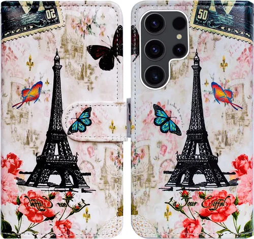 Miniatura 20 de Bcov Funda para Galaxy S23 Ultra, funda de piel con tapa para Samsung Galaxy S23 Ultra con ranura para tarjeta y soporte para Samsung Galaxy S23
