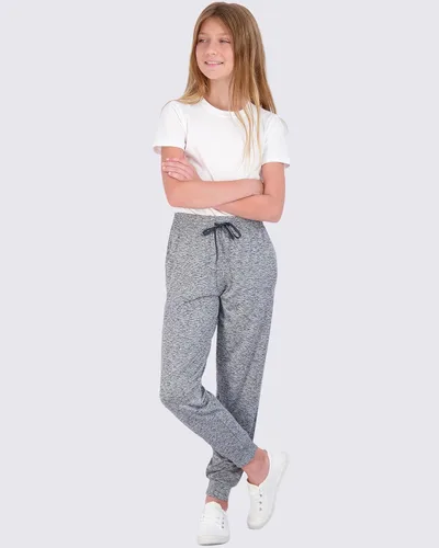 Miniatura 2 de Real Essentials Paquete de 3 pantalones deportivos Dry-Fit para niñas, pantalones deportivos suaves y activos con bolsillos y cordón