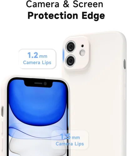 Miniatura 5 de Funda de silicona para iPhone 11, funda delgada de gel de goma suave para mujeres y niñas, bonita funda de teléfono de TPU mate con protección