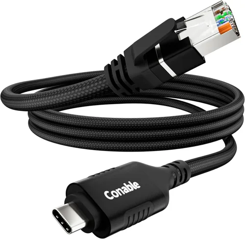 Miniatura 7 de Cable USB a Ethernet de 1 pie, cable USB 3.0 tipo A a RJ45, adaptador USB a red de Internet LAN, Gigabit, conectado directamente, aluminio