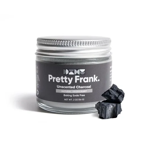 Pretty Frank - Pasta desodorante sin perfume de carbón sin aluminio (anteriormente Primal Pit Paste) sin bicarbonato de sodio, piel sensible,