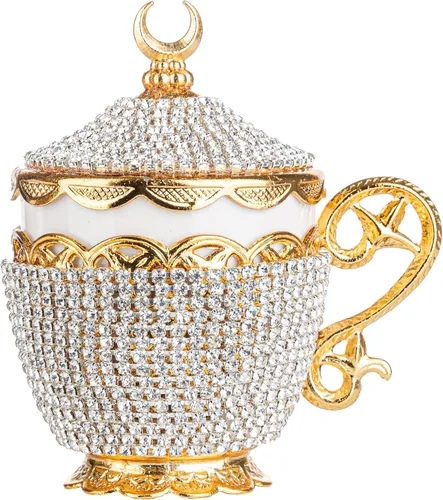 Miniatura 6 de Alisveristime Juego de tazas de café turco, auténtico café turco griego árabe con platillo (¡mejora tu experiencia de café ahora!) (1 unidad)