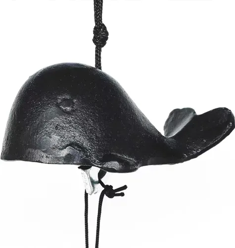 Miniatura 16 de 1 campanilla de viento tradicional japonesa de la suerte para exteriores, Iwachu de hierro fundido bendice templo, campanas de viento pequeñas