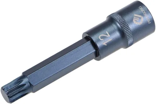 uxcell 1/2" Drive x M12 (0.472 in) Triple Square Spline Bit Socket, brocas de acero S2, enchufes CR-V 4" de longitud (solo para uso manual)