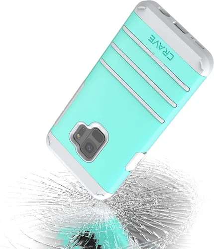 Miniatura 5 de Crave S9 Caso, Strong Guard Protection Series Funda para Samsung Galaxy S9 - Menta/Gris