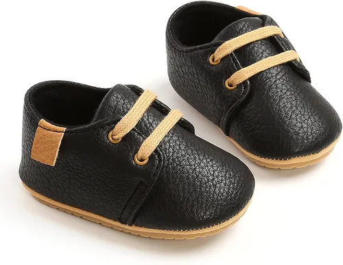 QWZban Zapatos de bebé para niños y niñas, zapatillas de deporte con suela de goma antideslizante, para cuna de bebé, zapatos de vestir para