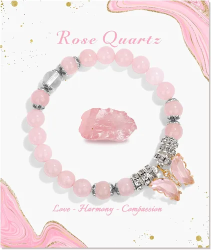 Pulseras de amatista para mujer, pulsera de cuentas curativas de piedra natural, alivio del estrés y la ansiedad, cristales de sandía, piedra lunar,