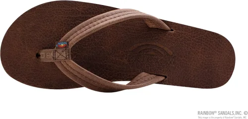 Miniatura 3 de Rainbow Sandals Cuero de lujo para mujer, soporte de arco de doble capa con correas medianas de 34 pulgadas
