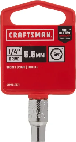 Miniatura 2 de CRAFTSMAN Juego de Vasos de Llave Superficial, Métrico, Accionamiento de 1/4 Pulgada, 5.5mm, 6 Puntas (CMMT43511)