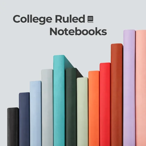 Miniatura 6 de RETTACY Cuaderno rayado, 2 paquetes, 204 páginas numeradas por paquete, B5 mediano 17.6 x 25 cm, tapa blanda de cuero, papel grueso de 100 g/m²