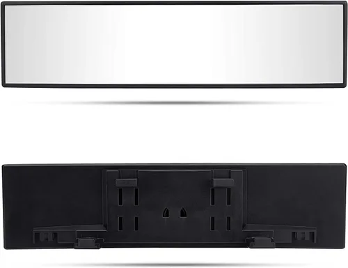 Miniatura 9 de JOYTUTUS Espejo retrovisor, universal de 11.81 pulgadas, panorámico, convexo, retrovisor interior con clip, espejo gran angular para reducir