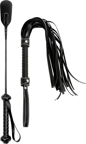 RIDIN Cultivo para adultos para dormitorio de adultos, látigo sexual de 18 pulgadas para azotes de 33 pulgadas, juego de adultos – 2 piezas SM para