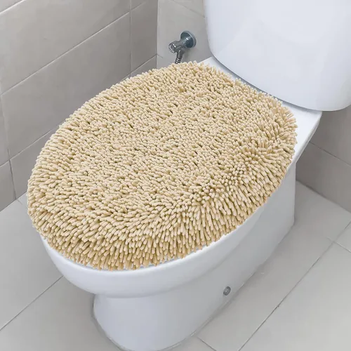 TREETONE Shaggy - Funda de felpilla para tapa de inodoro de baño, fundas de asiento de felpa ultra suave, esponjosa y absorbente, 19 x 21 pulgadas,