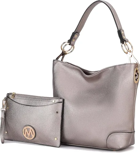 Miniatura 51 de MKF Collection Mia K - Bolso Hobo para mujer, de piel vegana, bolso de hombro holgado, bolso con asa superior