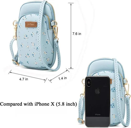 Miniatura 5 de Techcircle Small Crossbody Purse for Girls, PU Leather Cell Phone Wallet Shoulder Bag with Removable Strap