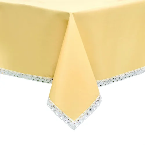 Miniatura 27 de EHouseHome Mantel de lino sintético con ribete de encaje, impermeable, a prueba de derrames, resistente a las manchas, sin arrugas, a prueba