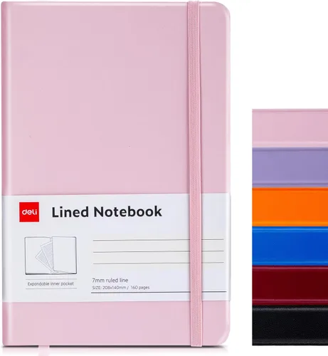 Miniatura 13 de deli Paquete de 6 cuadernos Moleskine con rayas azules para el trabajo, cuadernos A5 (5.5 x 8.3 pulgadas), 160 páginas de tapa dura, cuadernos