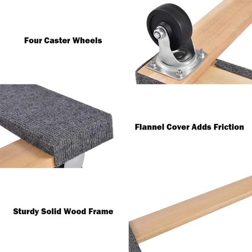 Miniatura 4 de Goplus Carro móvil para muebles, rodante de madera resistente con ruedas para sofá de piano, nevera, artículos pesados, soporta de forma segura 1000