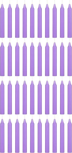 Miniatura 15 de MEGA CANDLES 20 piezas de velas cónicas mini sin perfume amarillas exquisitas, 10 cm de alto x 1 cm de diámetro, Campanas Mágicas, Encantamiento