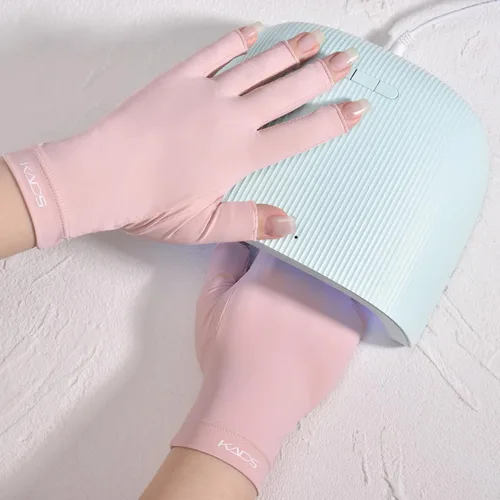 Miniatura 7 de KADS Guantes UV para lámpara de uñas, guantes profesionales de protección UV UPF100+, guantes sin dedos, protegen la piel del sol y la lámpara