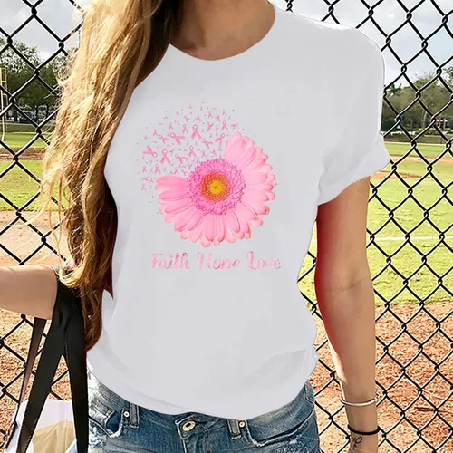 Miniatura 62 de Camisetas de manga corta con estampado de corazón para mujer, camisetas de ajuste regular, linda y divertida, ropa de regalo 2023