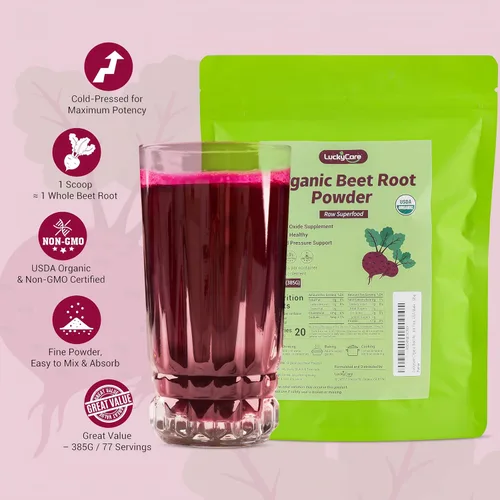 Miniatura 2 de Polvo de raíz de remolacha orgánica 13.6oz (385g) Superalimento puro crudo Rico en nitratos de origen vegetal Apoya la energía, la resistencia