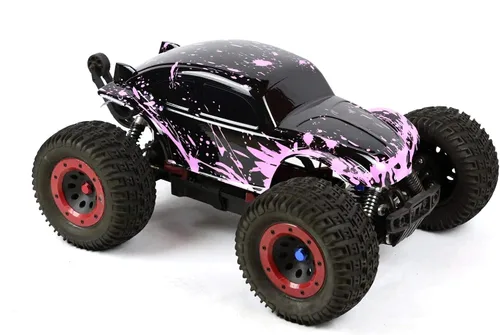 Miniatura 2 de SummitLink Cuerpo Personalizado Compatible para Coche o Camión RC de Escala 1/10 y 1/8 (Camión no Incluido) (Rosa Barrenario sobre Negro)