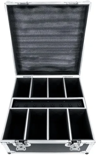 Miniatura 7 de Rockville Funda de carga para carretera 6Rf para (8) luces de batería par 6Rf, diseño apilable, espuma a prueba de golpes, ruedas integradas