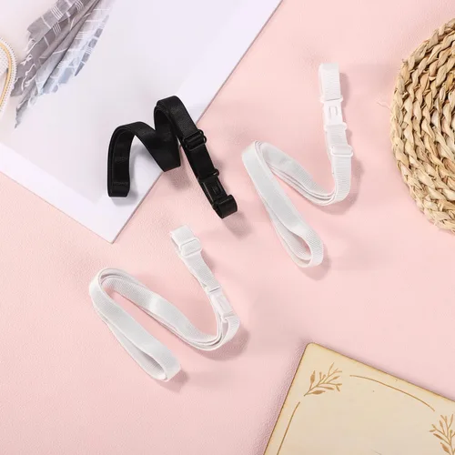 Miniatura 2 de 3 piezas de banda de cultivos ajustables para banda elástica para mujer, herramienta de cultivos para transformar tu estilo (negro + blanco)