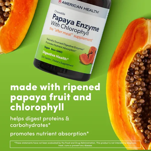 Miniatura 3 de Enzima de papaya masticable con clorofila 100 Chwbls