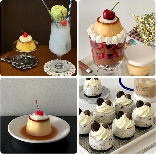 Miniatura 7 de Bandeja de silicona para magdalenas para freidora de aire, 1 unidad, 4 tazas antiadherentes para magdalenas con asa de transporte, moldes