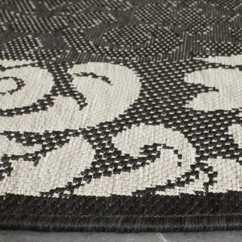 Miniatura 4 de SAFAVIEH Courtyard Collection - Alfombra decorativa de 2 x 3 pies 7 pulgadas, color negro y arena, no desprende pelusa y de fácil cuidado