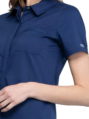 Miniatura 3 de Cherokee Mujer Scrubs Top Workwear Revolution Hidden Snap Front Collar WW669