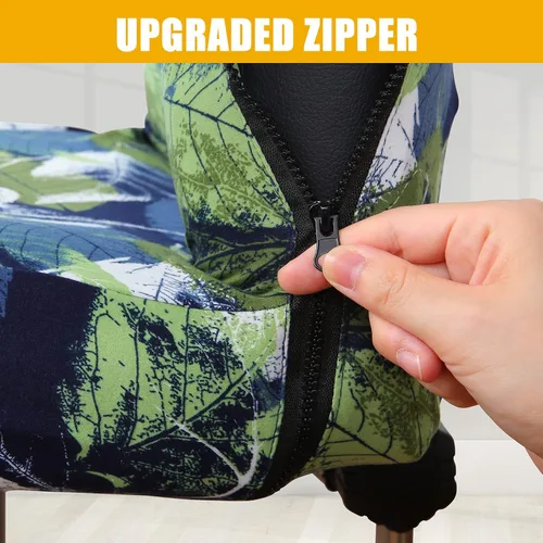 Miniatura 3 de Smiry - Fundas elásticas estampadas para silla de oficina de computadora, fundas universales para silla giratoria de escritorio, extraíbles y Verde