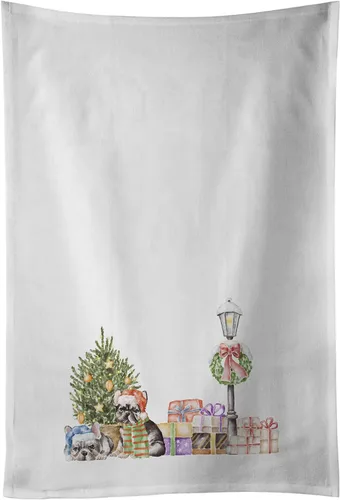 Miniatura 79 de Caroline's Treasures CK8100WTKT - Juego de 2 toallas de cocina con diseño de bulldog francés con diseño de país de las maravillas navideñas