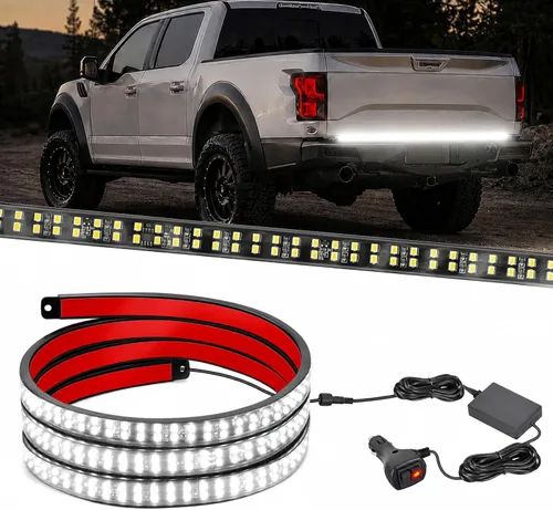 Miniatura 14 de Nilight - Tira de luz para plataforma trasera de camión de 48 pulgadas con marco de aluminio, tira de luz LED de triple fila de 780 LED con luces