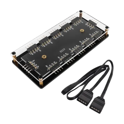 YACSEJAO 12V 4Pin RGB LED Splitter 4 Pines LED Splitter Cable LED Conector de tira 1 a 10 Y Splitter para RGB 5050 3528 tiras de luz LED con cable