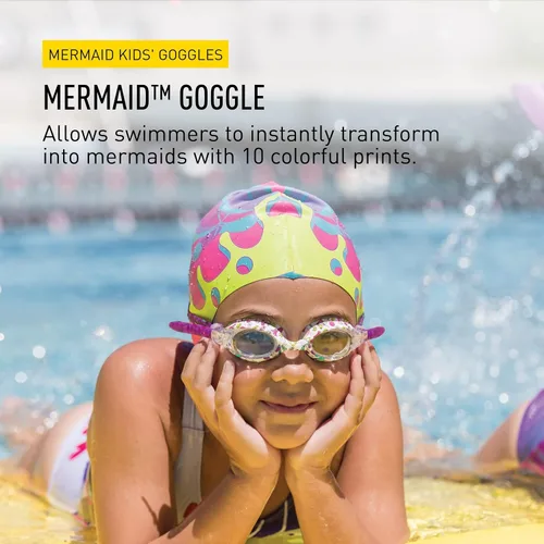 Miniatura 2 de FINIS Gafas de natación de sirena para niños de 4 a 10 años - Protección UV - Lentes antivaho - Ajuste de silicona suave
